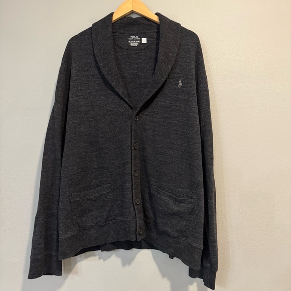 Polo Ralph Lauren Men's Sweater Cardigan Shawl Collar Pockets XXL - Picture 1 of 8